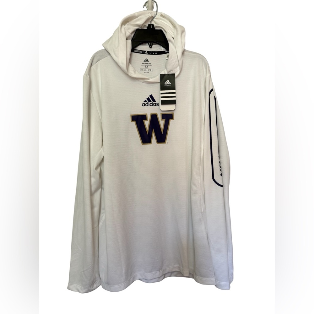 Adidas Washington Huskies long sleeved hooded training tee size M